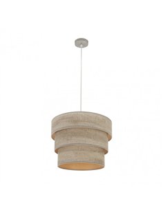 Colgante Triple Smile 1xe27 Niquel/madera Gris Regx40x40 Cm