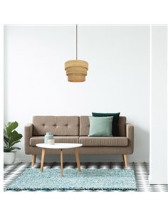 Colgante Triple Smile 1xe27 Marron/madera Clara Regx40x40 Cm 2