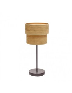 Sobremesa Doble Smile 1xe14 Marron/madera Clara 44x18x18 Cm