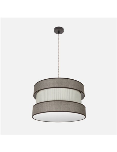 Colgante Home 2xe27 Marron/marron-beis Regx50x50 Cm