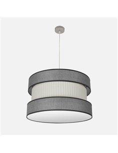 Colgante Home 3xe27 Niquel/gris-beis Regx60x60 Cm 2