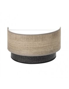 Aplique Colet 1xe27 Negro/madera Gris 17x30x15 Cm