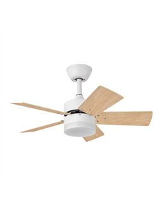 Ventilador Dc Marta 36w Blanco 5 Aspas Rev.  Blanco/haya  41x76d 3060lm C/ Remoto 2