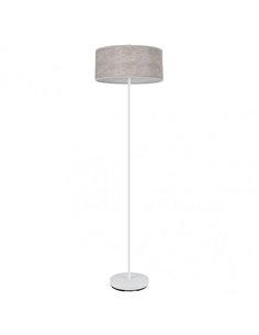 Pie Salon Jerte 1xe27  Blanco/cemento Gris 165x40x40 Cm