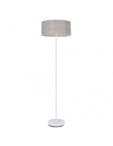 Pie Salon Jerte 1xe27  Blanco/cemento Gris 165x40x40 Cm