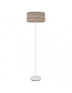 Pie Salon Jerte 1xe27  Blanco/madera Gris 165x40x40 Cm