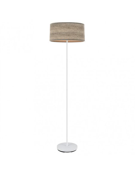 Pie Salon Jerte 1xe27  Blanco/madera Gris 165x40x40 Cm