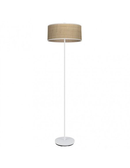 Pie Salon Jerte 1xe27  Blanco/natural 165x40x40 Cm