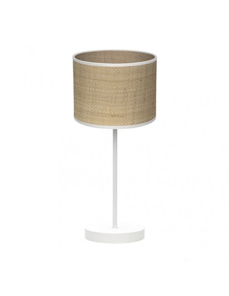 Sobremesa Jerte 1xe14  Blanco/natural 42x17x17 Cm