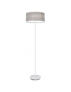 Pie Salon Piron 1xe27 Blanco/cemento Gris 165x40x40 Cm