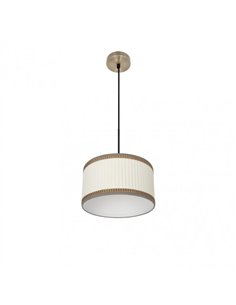 Colgante Soprano 1xe27 Cuero/beis Regx30x30 Cm