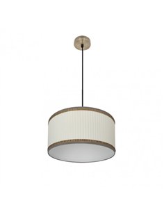 Colgante Soprano 1xe27 Cuero/beis Regx40x40 Cm