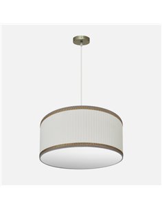 Colgante Soprano 2xe27 Cuero/beis Regx50x50 Cm 2