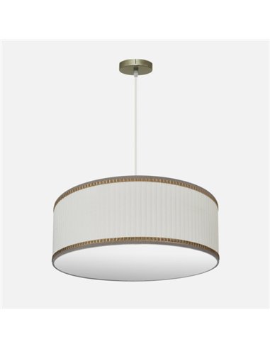 Colgante Soprano 3xe27 Cuero/beis Regx60x60 Cm