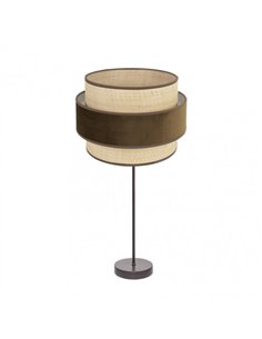 Sobremesa Alto Reyes 1xe27 Marron/natural-marron 64x30x30 cm