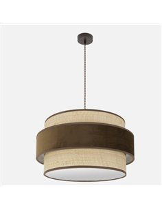 Colgante Reyes 3xe27 Marron/natural-marron Regx60x60 Cm 2