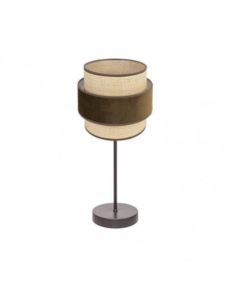 Sobremesa Reyes 1xe14 Marron/natural-marron 43x18x18 cm