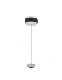 Pie Salon Myriam 1xe27 Cromo/Madera Negra