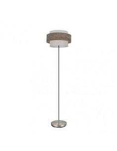 Pie Salon Myriam 1xe27 Niquel/Madera Gris