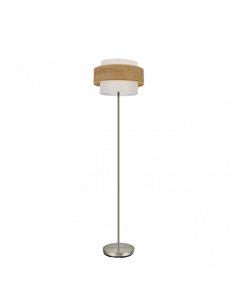 Pie Salon Myriam 1xe27 Niquel/Madera Clara