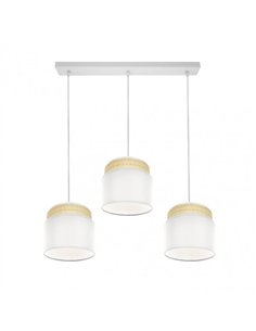 Regleta Kandy 3xe27 Natural/blanco Regx68x19 Cm 2