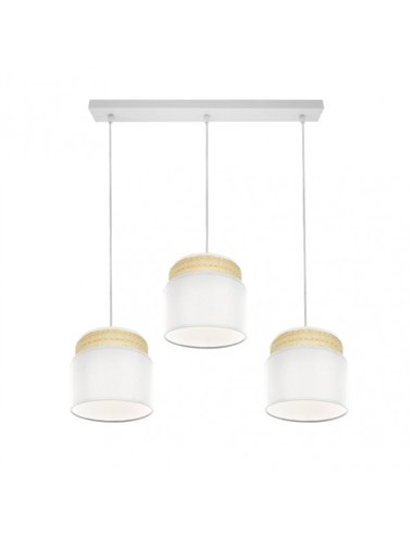 Regleta Kandy 3xe27 Natural/blanco Regx68x19 Cm