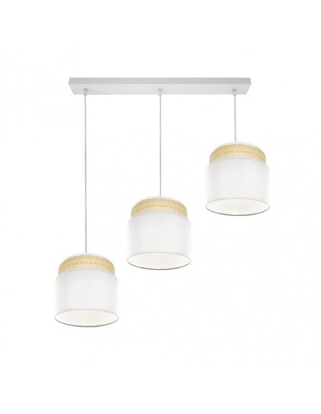 Regleta Kandy 3xe27 Natural/blanco Regx68x19 Cm