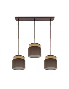 Regleta Kandy 3xe27 Natural/marron Regx68x19 Cm 2