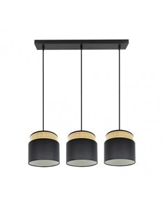 Regleta Kandy 3xe27 Natural/negro Regx68x19 Cm 2