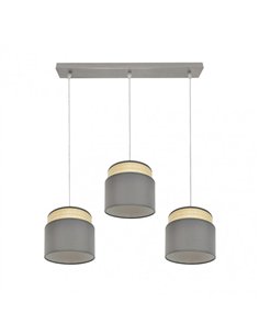 Regleta Kandy 3xe27 Natural/gris Regx68x19 Cm 2