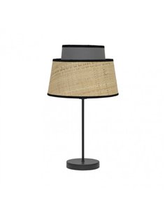 Sobremesa Jia 1xe14 Natural/gris 40x20x20 Cm