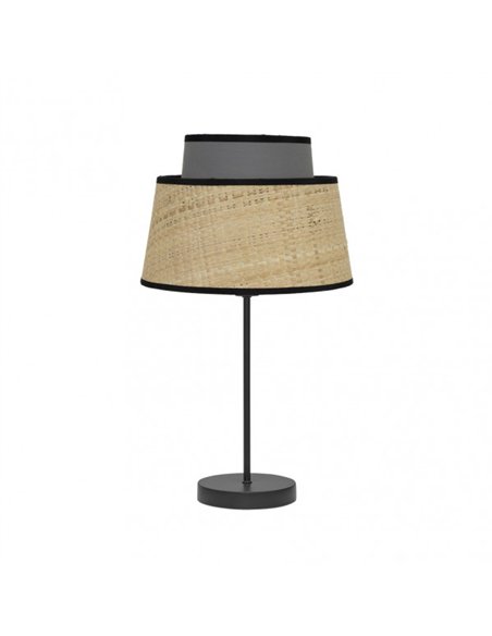 Sobremesa Jia 1xe14 Natural/gris 40x20x20 Cm