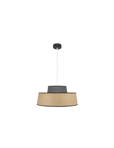 Colgante Jia 1xe27 Natural/gris Regx50x50 cm