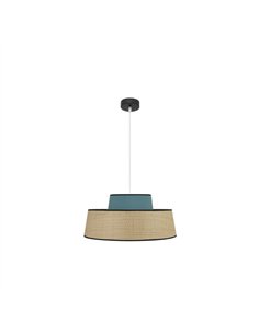 Colgante Jia 1xe27 Natural/turquesa Regx50x50 cm