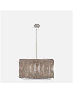 Colgante Alexandra 2xe27 Niquel/madera Gris Regx50x50 cm 2