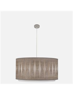 Colgante Alexandra 3xe27 Niquel/madera Gris Regx60x60 cm 2