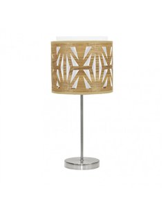 Sobremesa Katerina 1xe14 Niquel/madera Clara 42x17x17 Cm