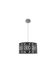 Colgante Katerina 1xe27 Cromo/madera Negra Regx40x40 cm