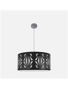 Colgante Katerina 3xe27 Cromo/madera Negra Regx60x60 cm 2