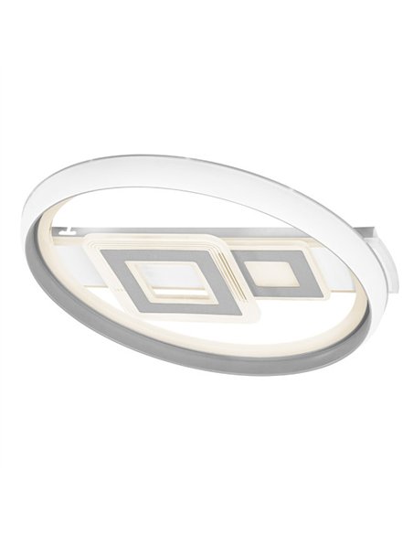 Plafon 80w Sucre 3000-4000-6500k  Blanco/gris 7x51x51 Cm Reg.Intensidad, Control Remoto Y Memoria