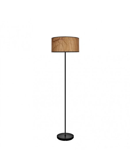 Pie Salon Tapiro 1xe27 Pergamino/negro 162x40x40 Cm