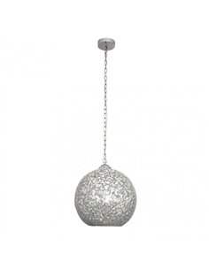 Colgante Tenor 1xe27 Cromo Mosaico Regx30x30 Cm