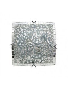 Plafon Cuadrado Tenor 2xe27 Cromo Mosaico 9x30x30 Cm