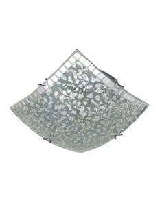 Plafon Cuadrado Tenor 2xe27 Cromo Mosaico 9x30x30 Cm 2