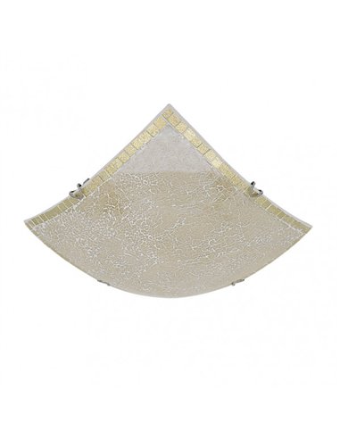 Plafon Cuadrado Tenor 2xe27 Ambar Mosaico 9x30x30 Cm