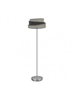 Pie Salon Hara 1xe27 Niquel/gris 162x40x40 Cm