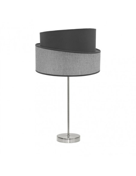 Sobremesa Alto Hara 1xe27 Niquel/gris 66x35x35 Cm