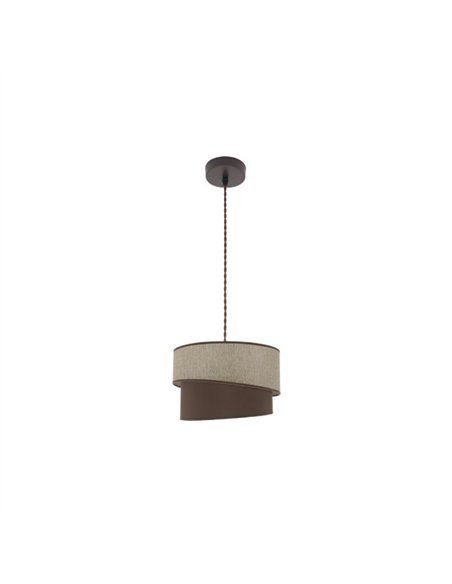 Colgante Hara 1xe27 Marron/marron Regx35x35 Cm