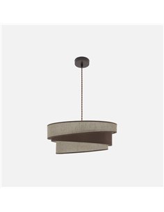 Colgante Hara 2xe27 Marron/marron Regx50x50 Cm 2