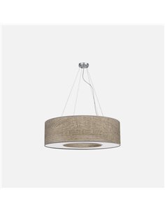 Colgante Peq. Haiti 4xe27 Cromo/Madera Gris Regx50x50 Cm 2